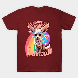 Cute Fennec Foxes Lover a Girl Who Loves Fennec Kawaii Foxes T-Shirt